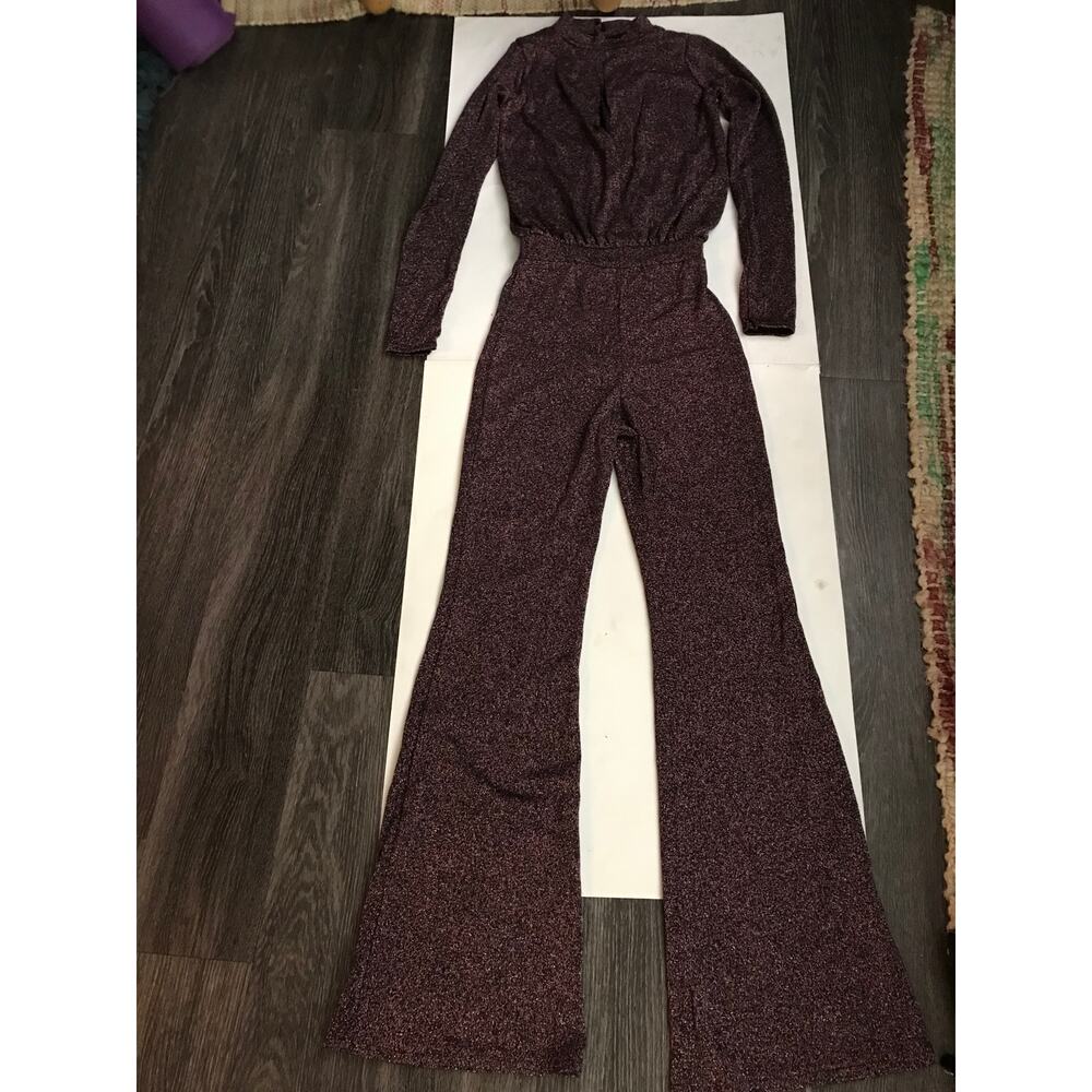 PrettyLittleThing Pink Sequin Keyhole Front Long Sleeve Jumpsuit Barbie Party